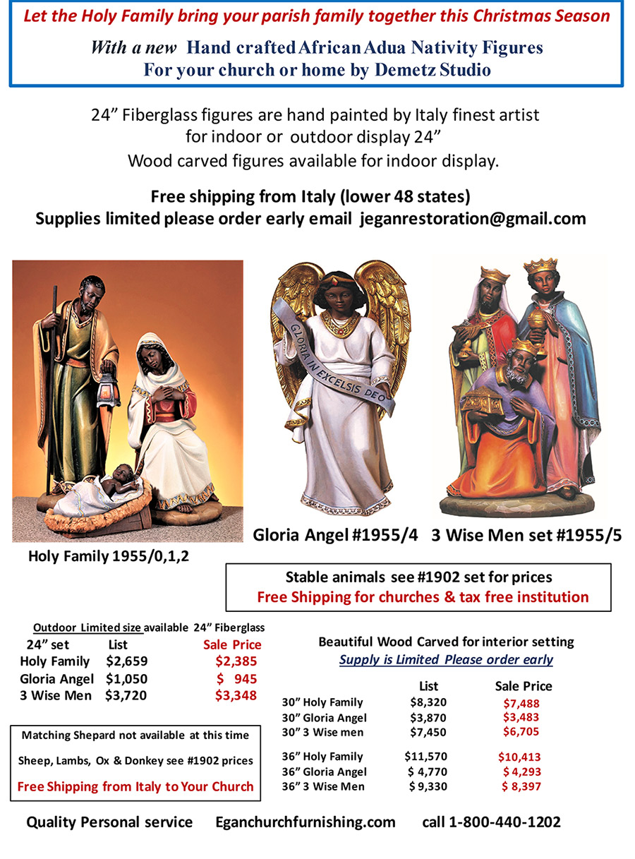 Egan Church Furnishing & Restoration - New African Adua Nativity Figures