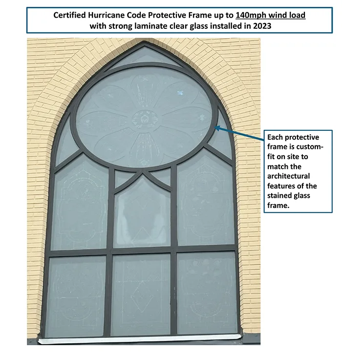 Egan Church Furnishing & Restoration - Hurricane Code Protective Frame for Our Lady of Ostrabrama Church