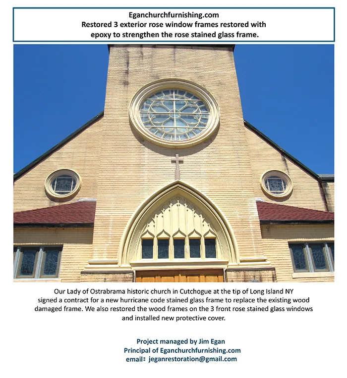 Egan Church Furnishing & Restoration - Hurricane Code Protective Frame for Our Lady of Ostrabrama Church