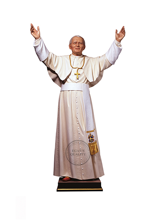 Pope John Paul II - 600/133 Wood Carved