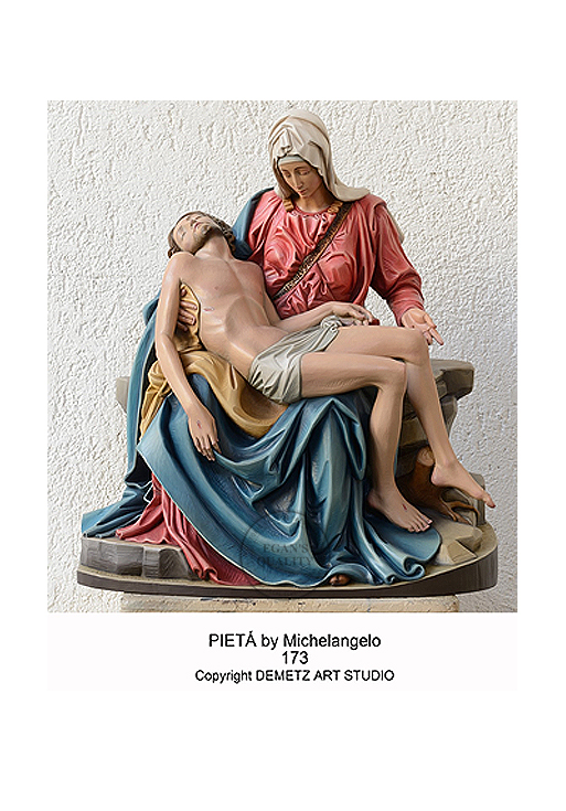 Pieta by Michelangelo - 173 Wood Carved