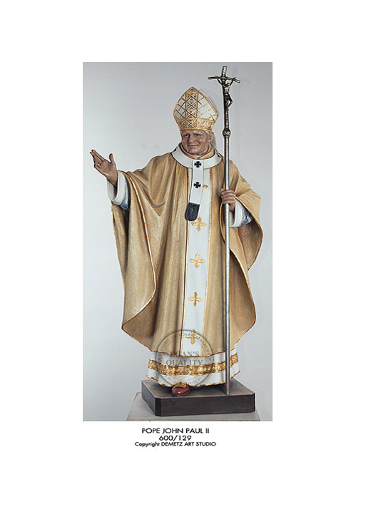 Pope John Paul II - 600/129 Wood Carved