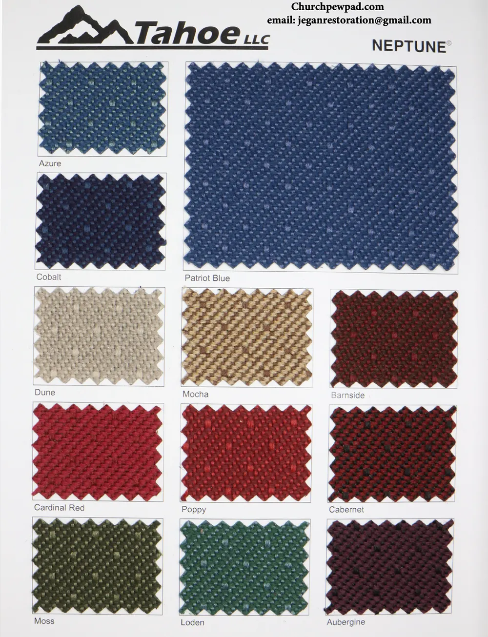 Reversible Patriot Blue Pew Pads by Churchpewpad.com