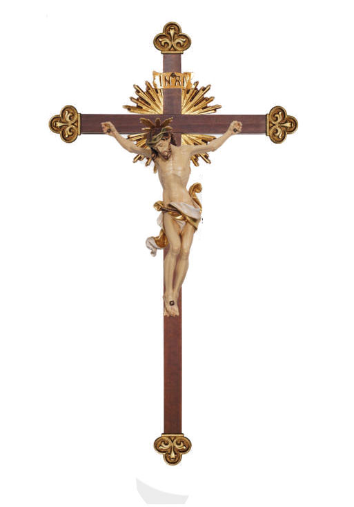 Corpus Leonardo with halo-cross Baroque with shine